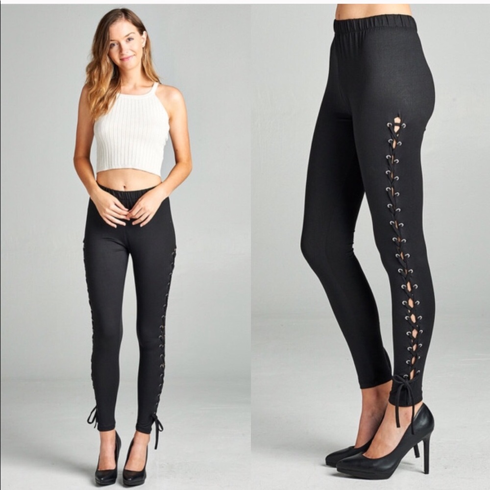 Lace Up Leggings